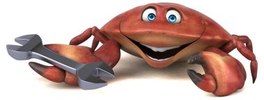 Aracı ile eğlenceli çizgi film karakteri 