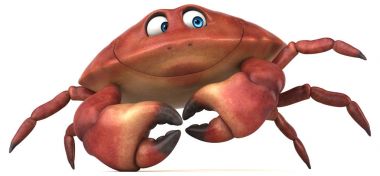 Eğlenceli Yengeç karakter  