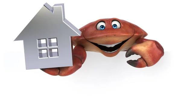 Seriefiguren med hus — Stockfoto