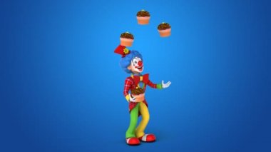 Palyaço ile cupcakes hokkabazlık