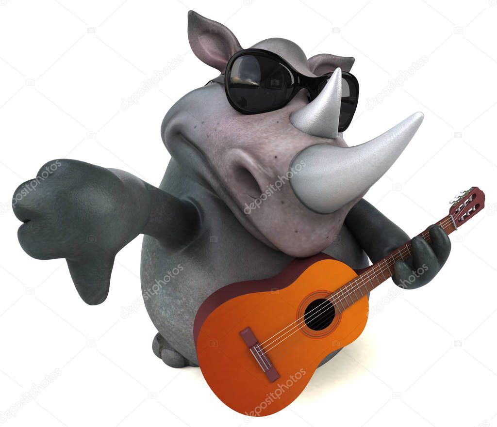  cartoon character playing music