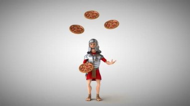 Romalı asker pizza ile hokkabazlık