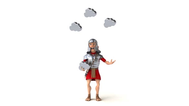 Bulutlar ile Romalı asker — Stok video
