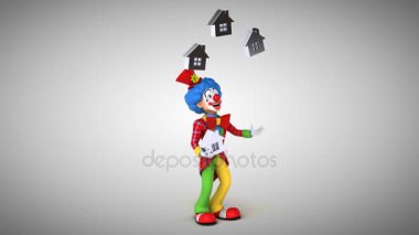 Evleri ile hokkabazlık palyaço  