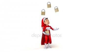 Noel Baba asma kilitler ile hokkabazlık   
