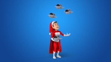 Süper Noel Baba uçakları ile hokkabazlık  