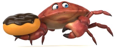 Çörek ile eğlenceli çizgi film karakteri   