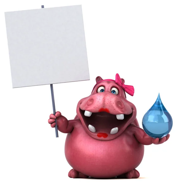Cartoon character with drop — Stock Photo, Image