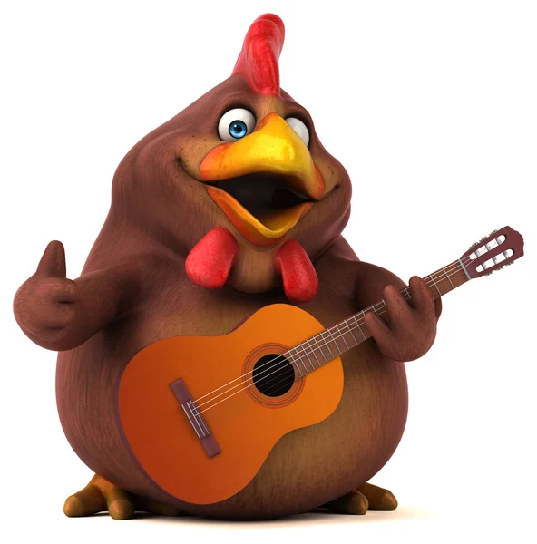 Cartoon character playing music — Stock Photo, Image