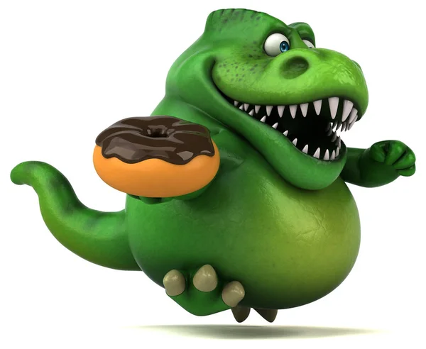Personagem de desenho animado divertido com donut — Fotografia de Stock