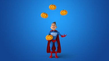 Eğlenceli süper kahraman karakteri ile kabak 