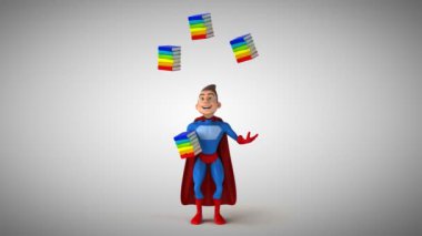 Kitaplar ile hokkabazlık eğlenceli süper kahraman  