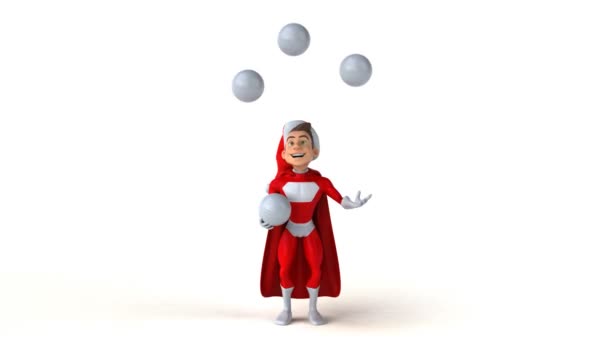 Santa Claus juggling with  balls — Stock Video