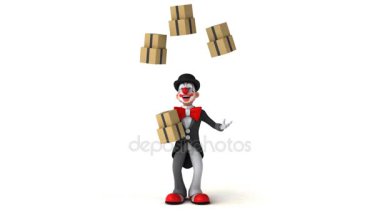 Kutuları ile hokkabazlık palyaço