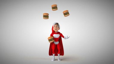 Noel Baba hamburger ile hokkabazlık 