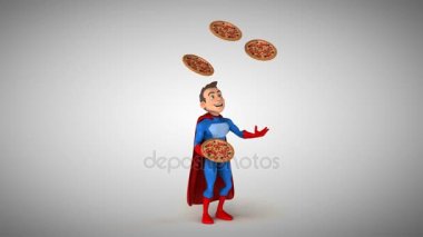 Süper kahraman ile pizza hokkabazlık