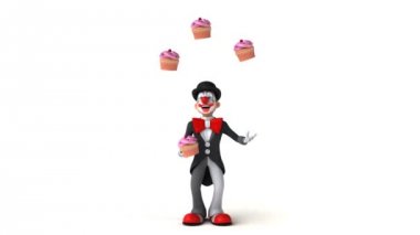 Palyaço ile cupcakes hokkabazlık