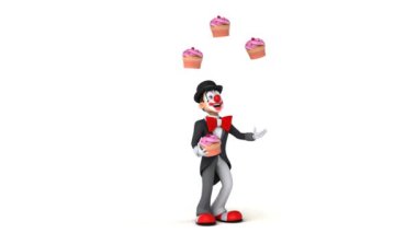 Palyaço ile cupcakes hokkabazlık