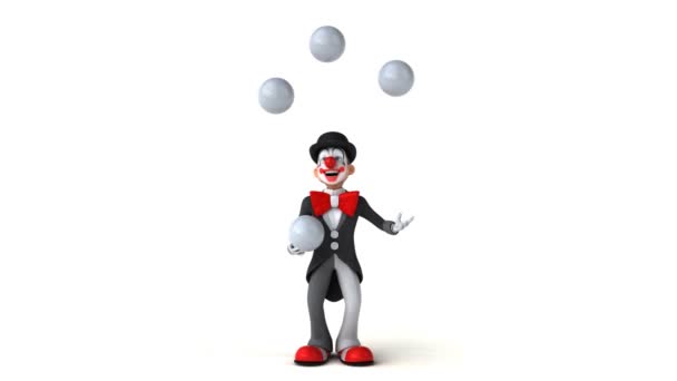 Clown jongler avec des boules — Video