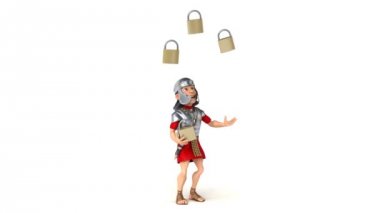 Romalı asker asma kilitler ile hokkabazlık  