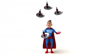 Süper kahraman ile şarap hokkabazlık