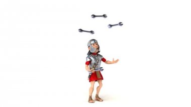 Romalı asker araçları ile hokkabazlık  