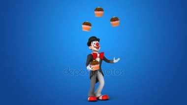 Palyaço ile cupcakes hokkabazlık