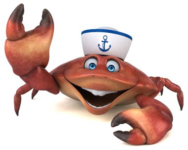 Eğlenceli Yengeç karakter  