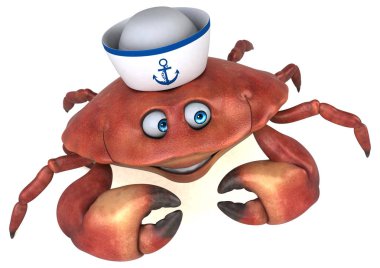 Eğlenceli Yengeç karakter  