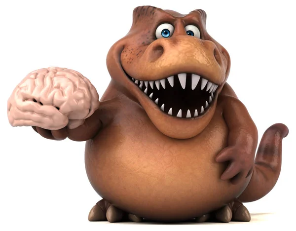 Eğlenceli çizgi film karakteri ile beyin — Stok fotoğraf