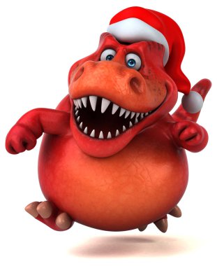 dinozor Noel Baba şapkalı 