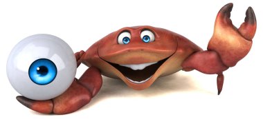 Eğlenceli çizgi film karakteri göz ile 