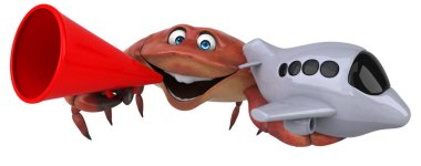 çizgi film karakteri ile uçak 