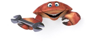 Aracı ile eğlenceli çizgi film karakteri 