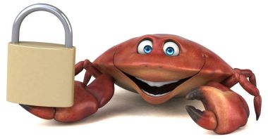 Asma kilit ile eğlenceli çizgi film karakteri 