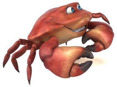 Eğlenceli Yengeç karakter