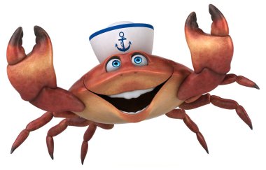 Eğlenceli Yengeç karakter