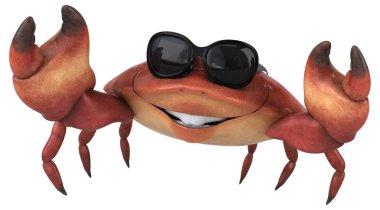 Eğlenceli Yengeç karakter  