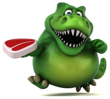 Eğlenceli çizgi film karakteri etli  