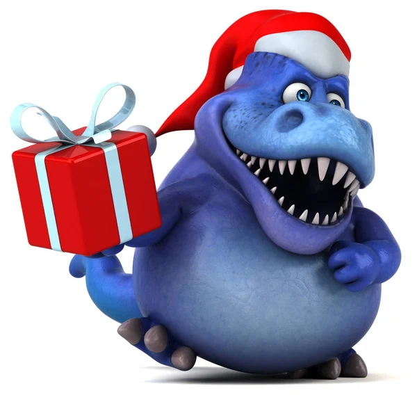 dinozor Noel Baba şapkalı 