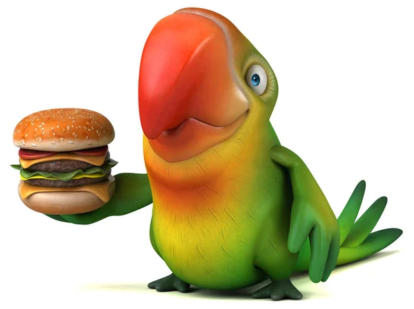 햄버거와 만화 캐릭터 — 스톡 사진