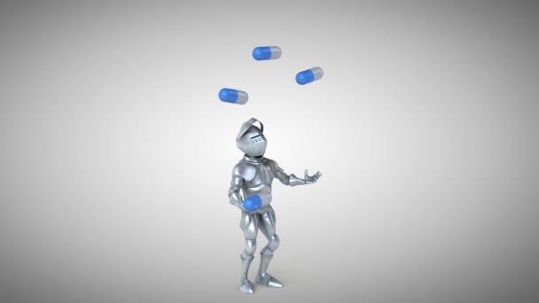 Валерійський жонглювання з таблетками — стокове відео