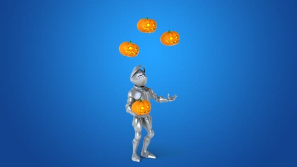 chevalier jongler avec des citrouilles  