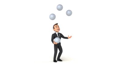 hokkabazlık topları ile işadamı 