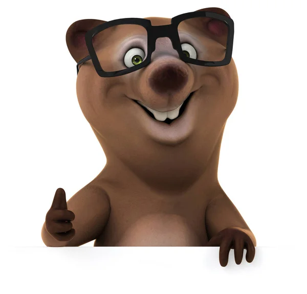 Bear cartoon character — Stock Photo, Image