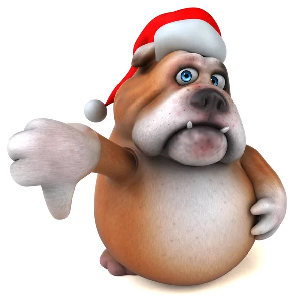 Cartoon character in Santa Claus  hat — Stock Photo, Image