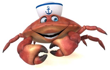 Eğlenceli Yengeç - illüstrasyon