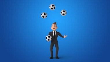 hokkabazlık topları ile işadamı