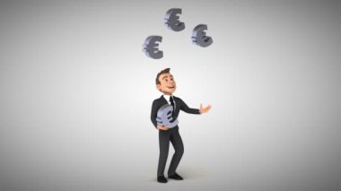  Euro işareti ile hokkabazlık işadamı 