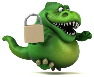  çizgi film karakteri ile asma kilit   